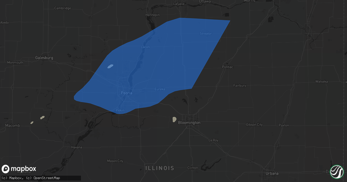 Hail map in Secor, IL on June 10, 2026
