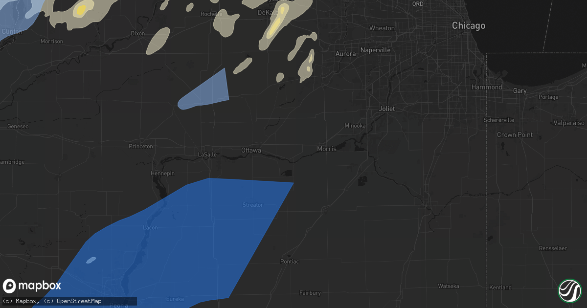 Hail map in Seneca, IL on June 10, 2026