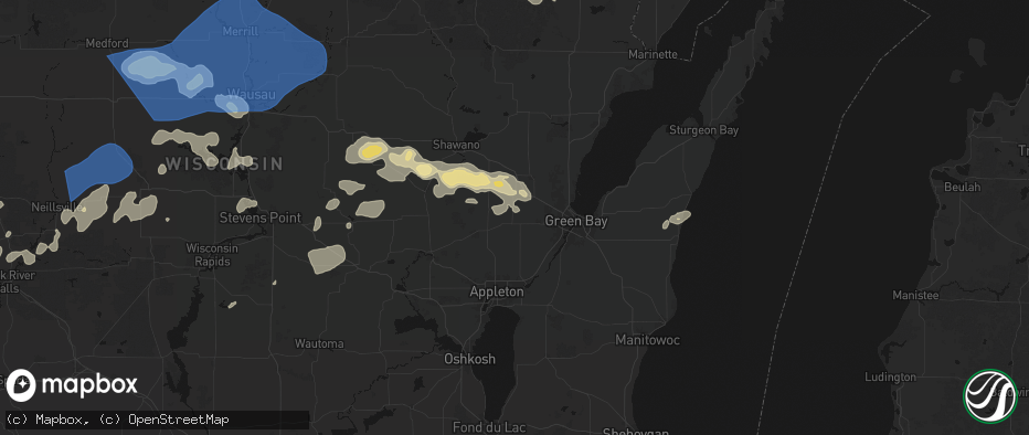 Hail map in Seymour, WI on June 10, 2026