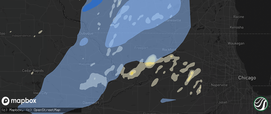 Hail map in Shannon, IL on June 10, 2026