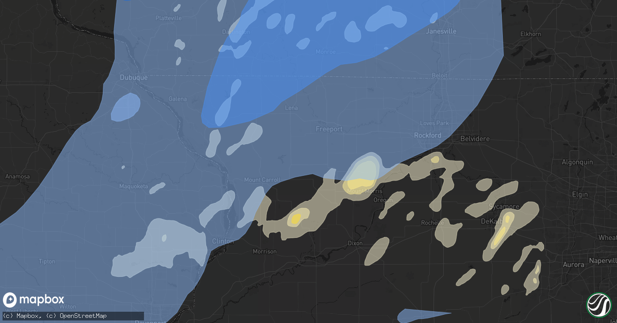 Hail map in Shannon, IL on June 10, 2026