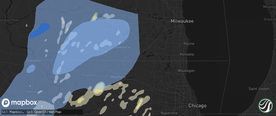 Hail map in Sharon, WI on June 10, 2026