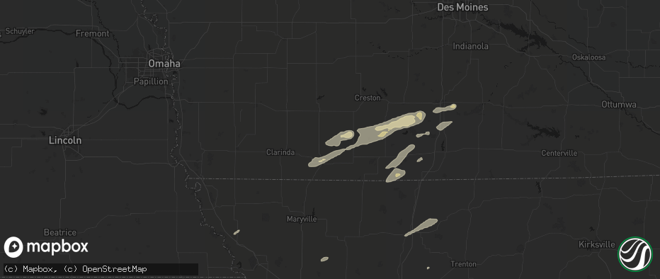Hail map in Sharpsburg, IA on June 10, 2026