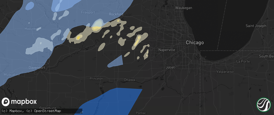 Hail map in Somonauk, IL on June 10, 2026