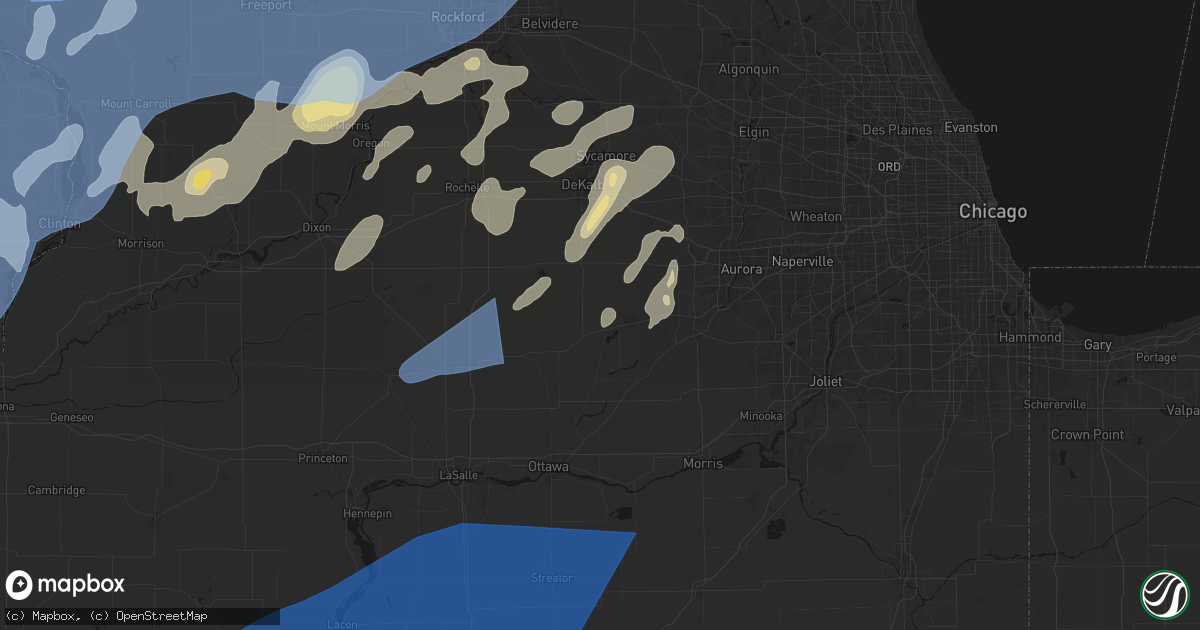 Hail map in Somonauk, IL on June 10, 2026