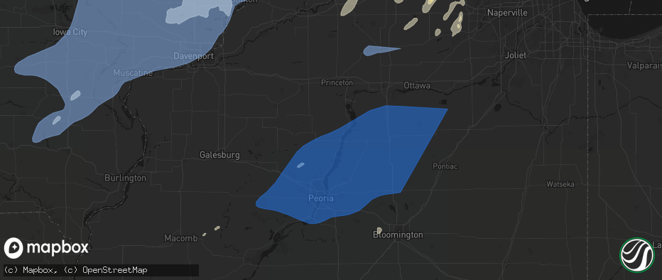 Hail map in Sparland, IL on June 10, 2026