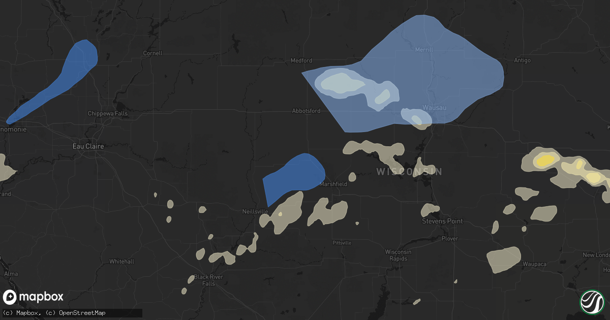 Hail map in Spencer, WI on June 10, 2026