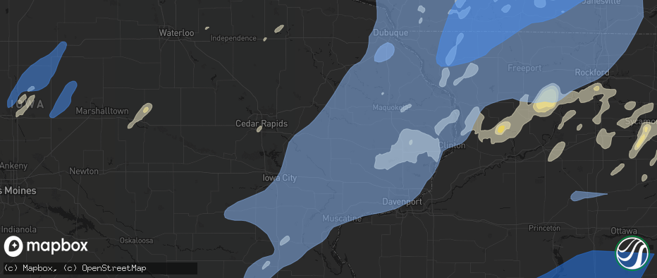 Hail map in Stanwood, IA on June 10, 2026