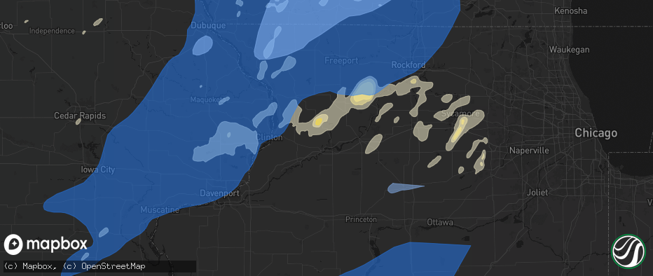 Hail map in Sterling, IL on June 10, 2026