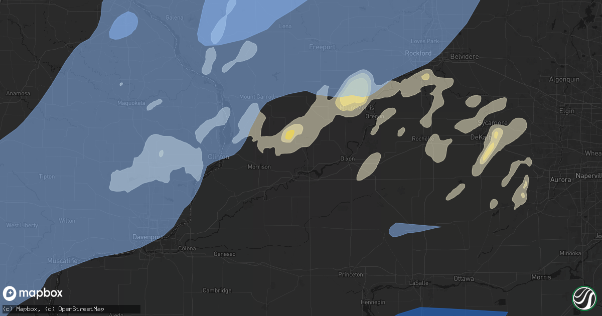 Hail map in Sterling, IL on June 10, 2026