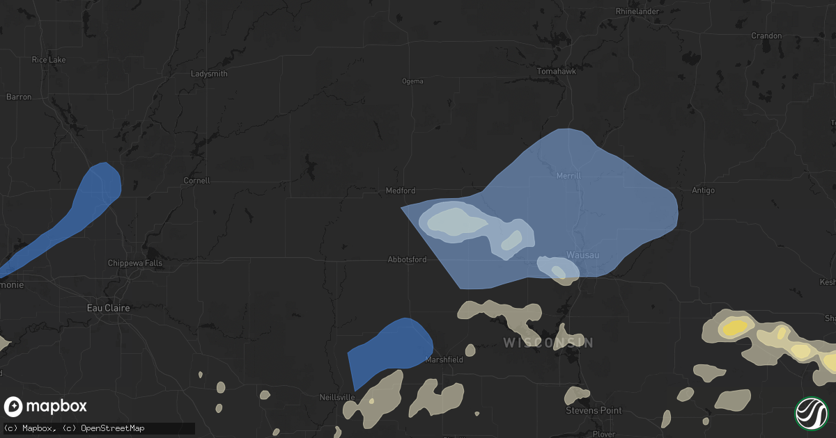 Hail map in Stetsonville, WI on June 10, 2026