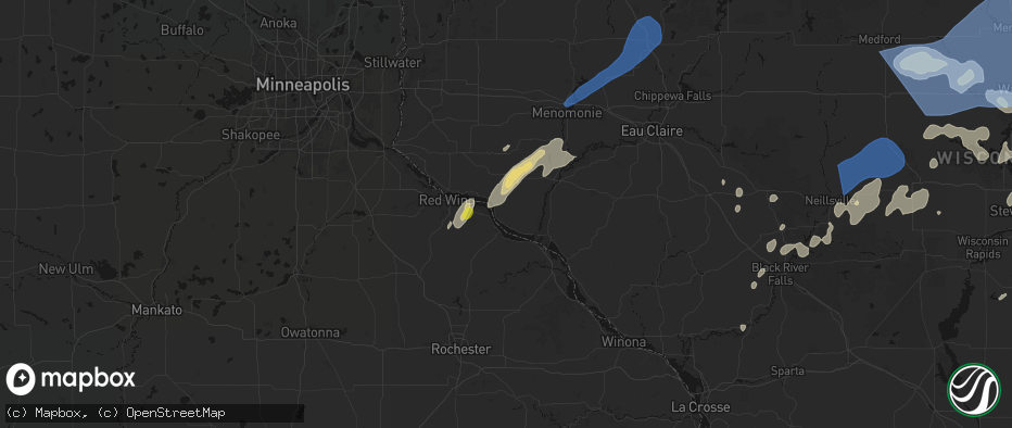 Hail map in Stockholm, WI on June 10, 2026