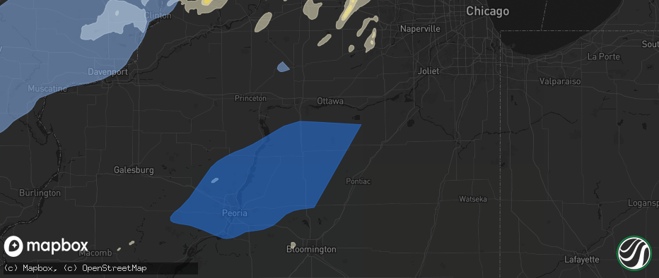 Hail map in Streator, IL on June 10, 2026