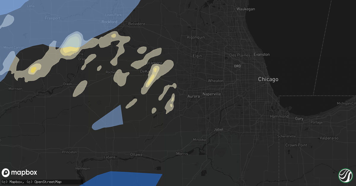 Hail map in Sugar Grove, IL on June 10, 2026