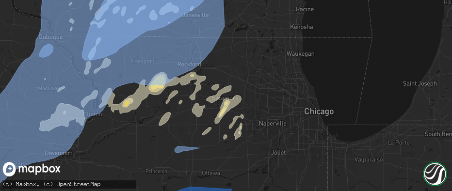 Hail map in Sycamore, IL on June 10, 2026