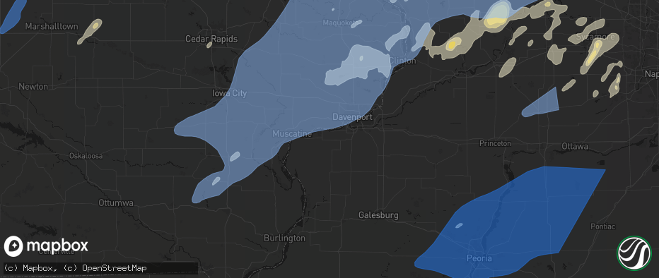 Hail map in Taylor Ridge, IL on June 10, 2026