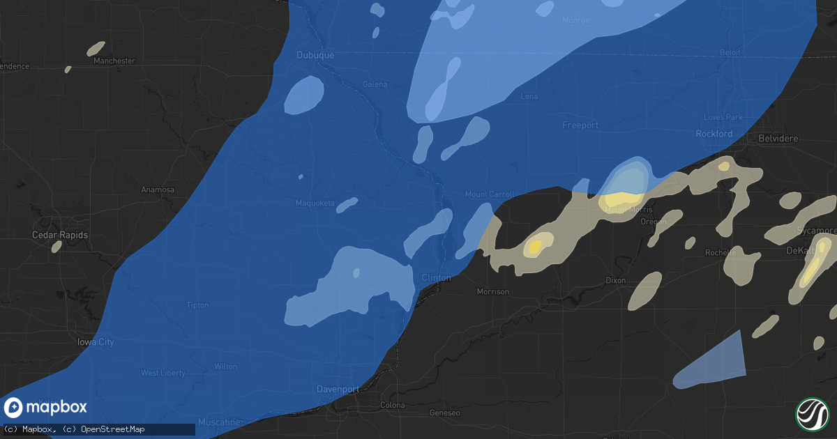Hail map in Teeds Grove, IA on June 10, 2026
