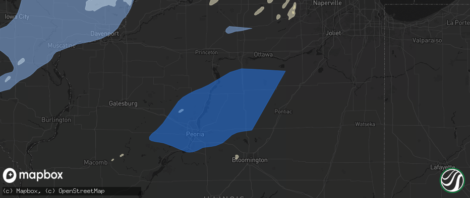 Hail map in Toluca, IL on June 10, 2026