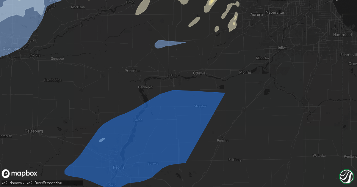 Hail map in Tonica, IL on June 10, 2026