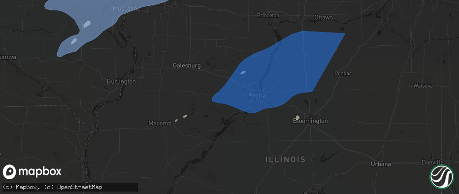 Hail map in Trivoli, IL on June 10, 2026