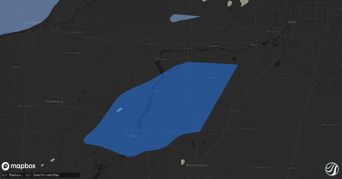 Hail map in Varna, IL on June 10, 2026