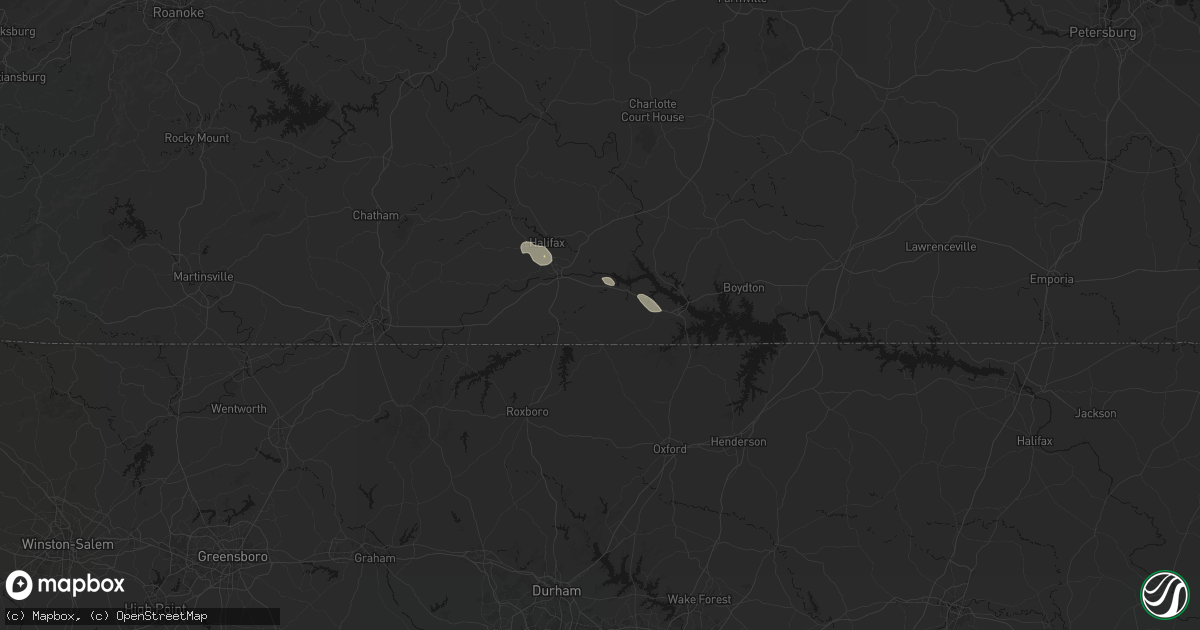 Hail map in Virgilina, VA on June 10, 2026