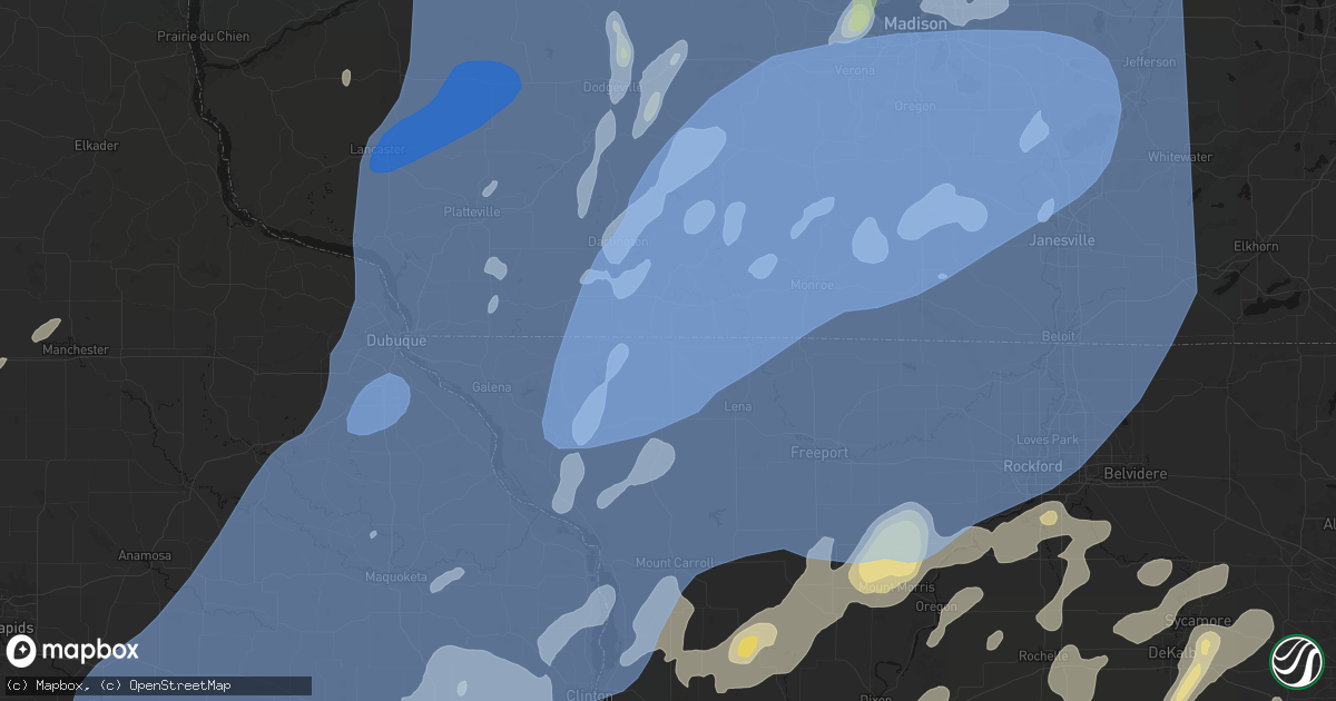 Hail map in Warren, IL on June 10, 2026