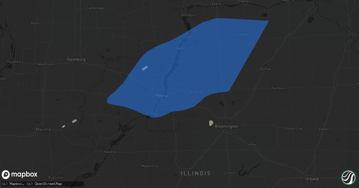 Hail map in Washington, IL on June 10, 2026