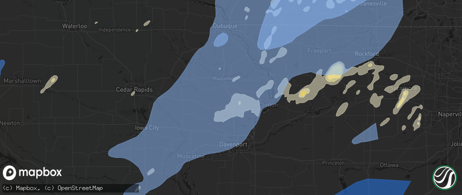 Hail map in Welton, IA on June 10, 2026