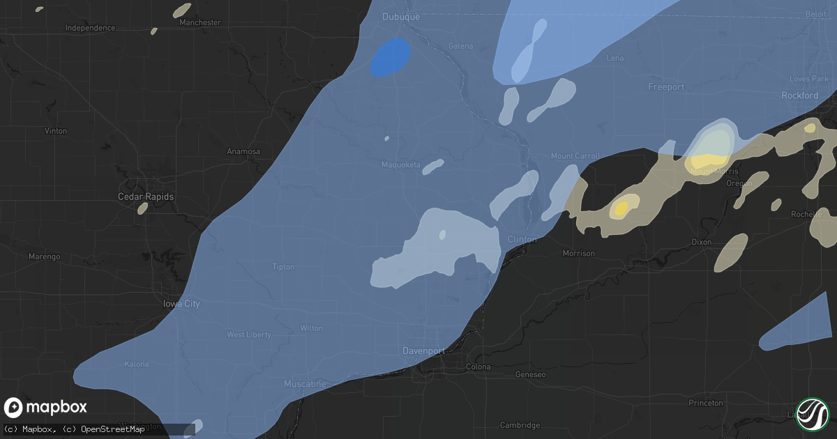 Hail map in Welton, IA on June 10, 2026