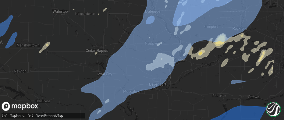 Hail map in Wheatland, IA on June 10, 2026