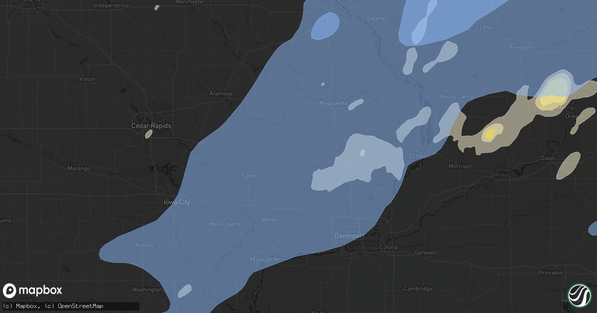 Hail map in Wheatland, IA on June 10, 2026
