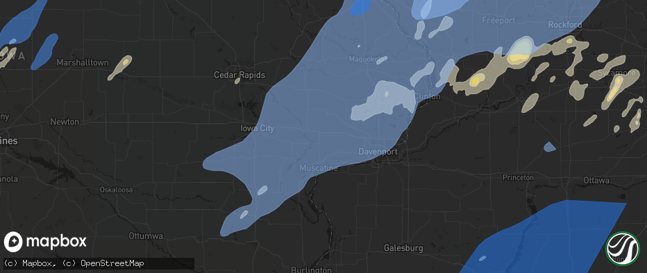 Hail map in Wilton, IA on June 10, 2026