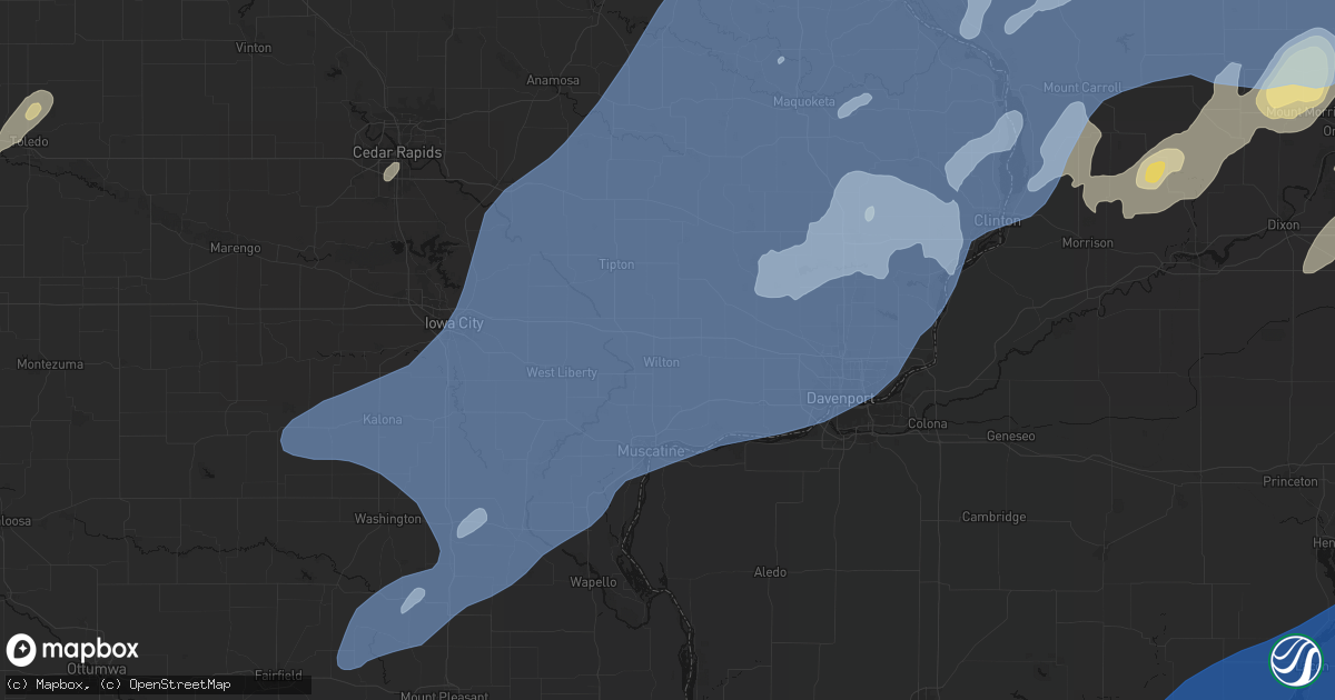 Hail map in Wilton, IA on June 10, 2026
