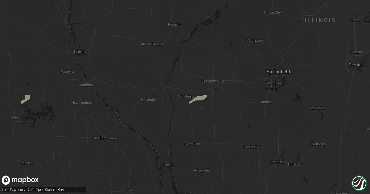 Hail map in Winchester, IL on June 10, 2026