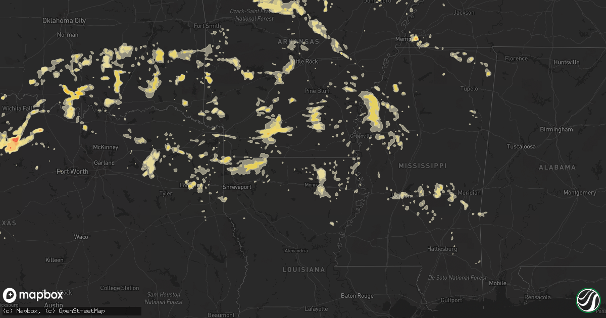 Hail map in Tennessee on June 11, 2012