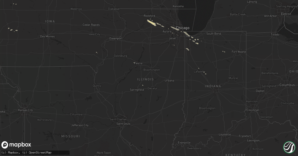 Hail map in Illinois on June 11, 2013