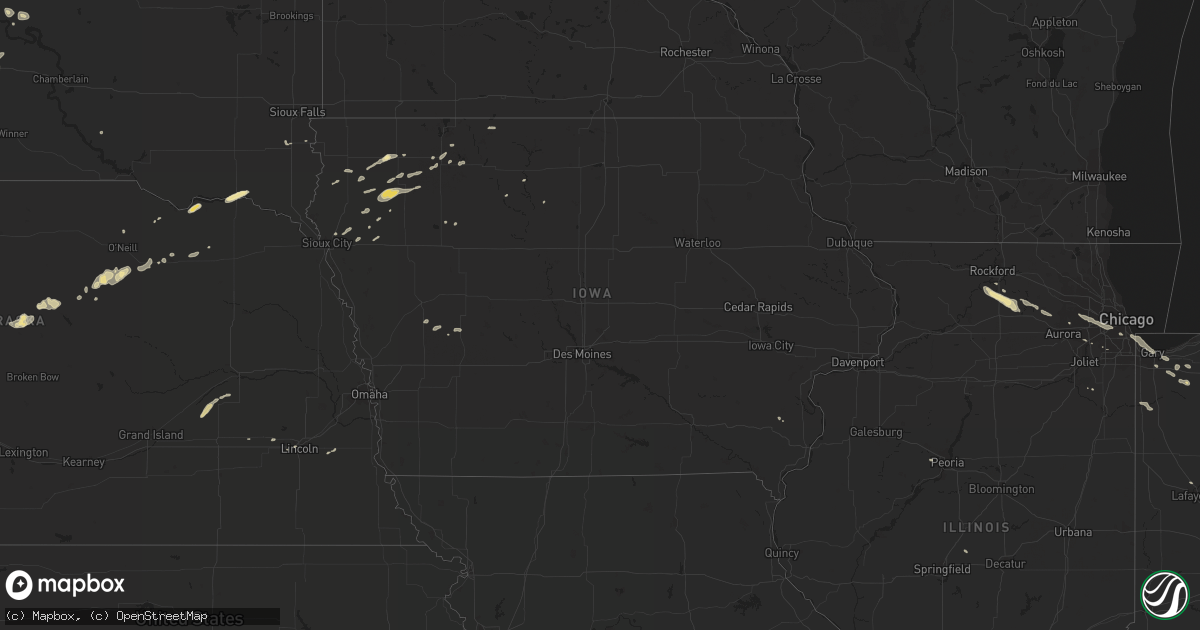 Hail map in Iowa on June 11, 2013