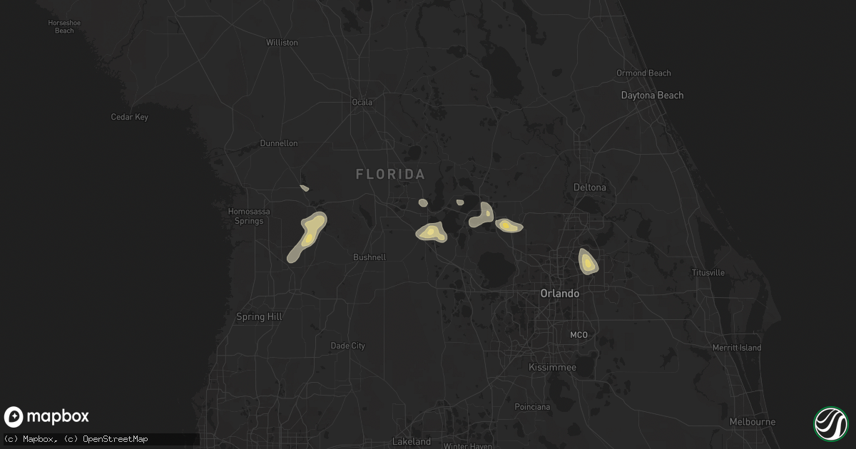 Hail map in Leesburg, FL on June 11, 2013