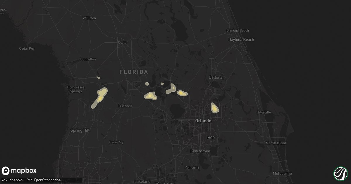 Hail map in Mount Dora, FL on June 11, 2013