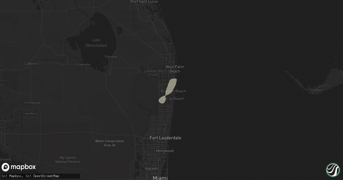 Hail map in Boynton Beach, FL on June 11, 2014