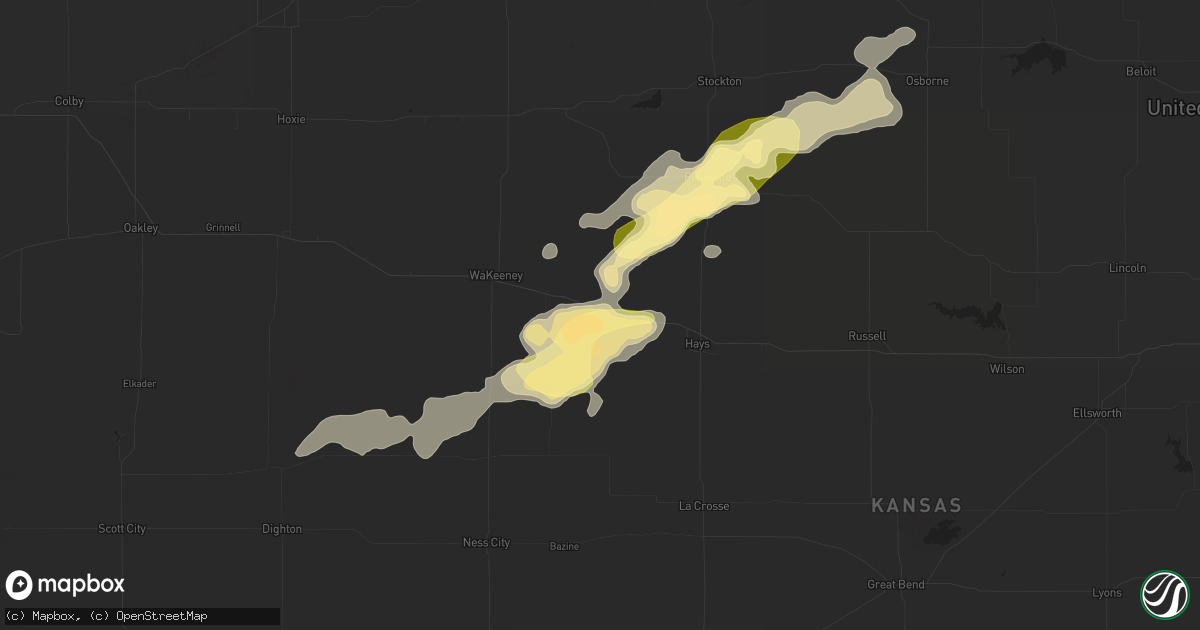 Hail map in Ellis, KS on June 11, 2014