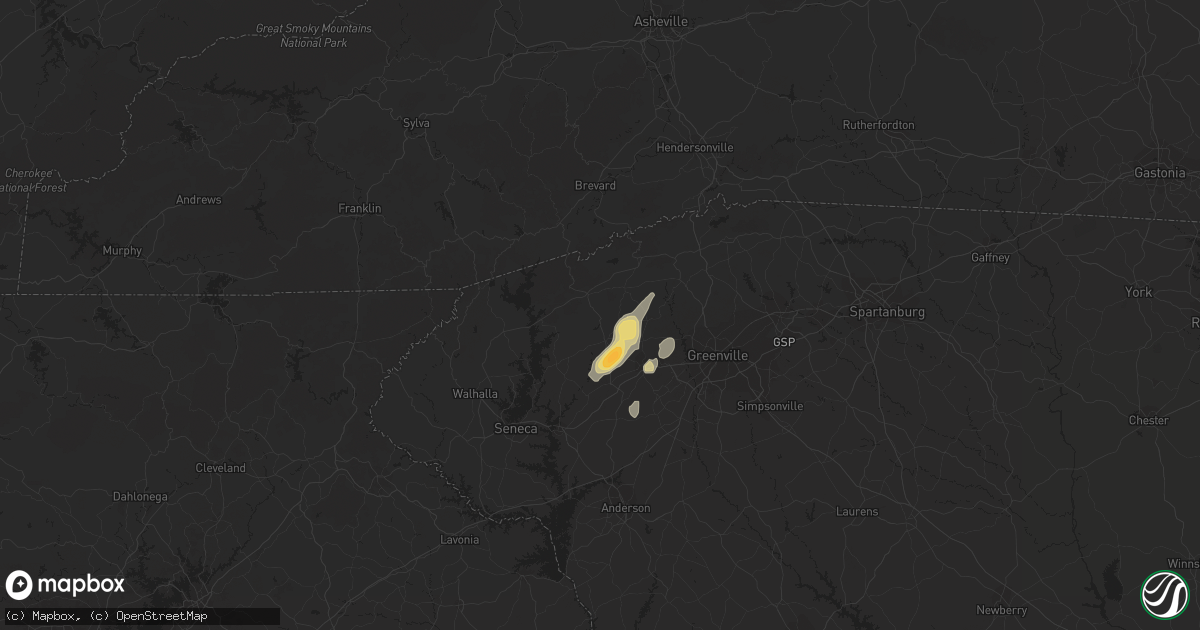 Hail map in Pickens, SC on June 11, 2014