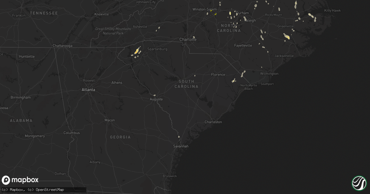Hail map in South Carolina on June 11, 2014