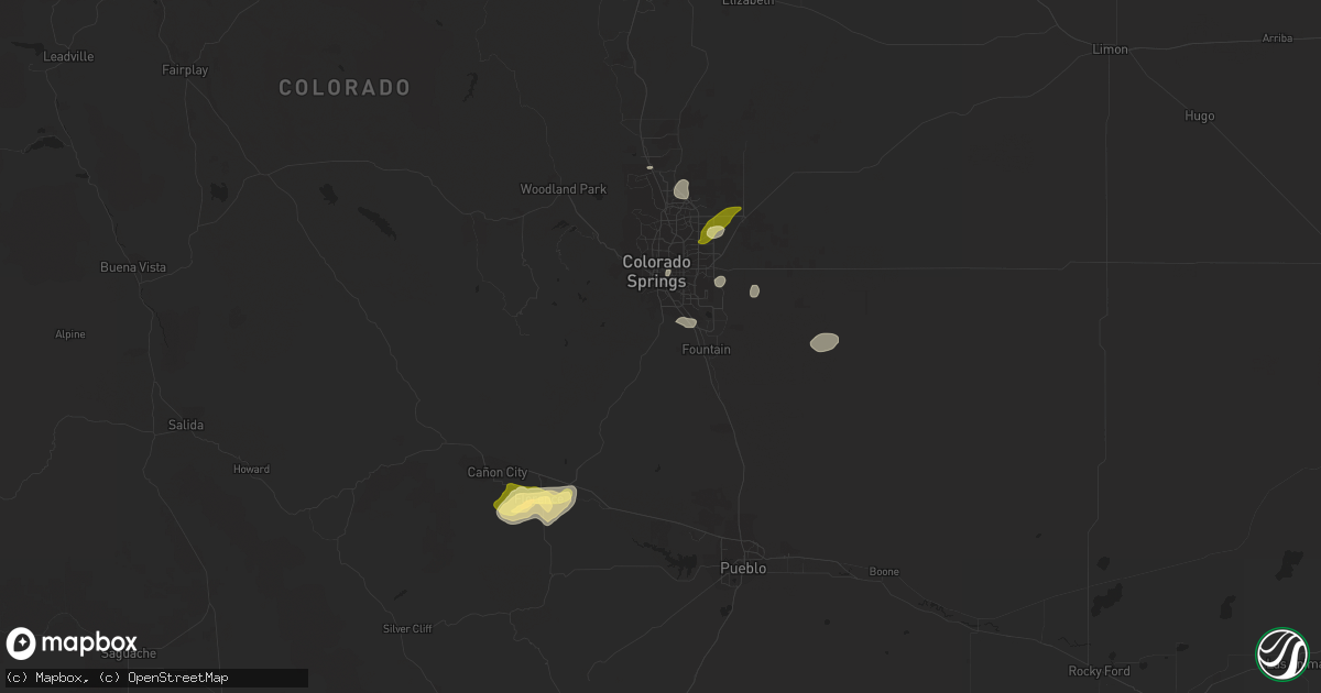 Hail map in Colorado Springs, CO on June 11, 2015