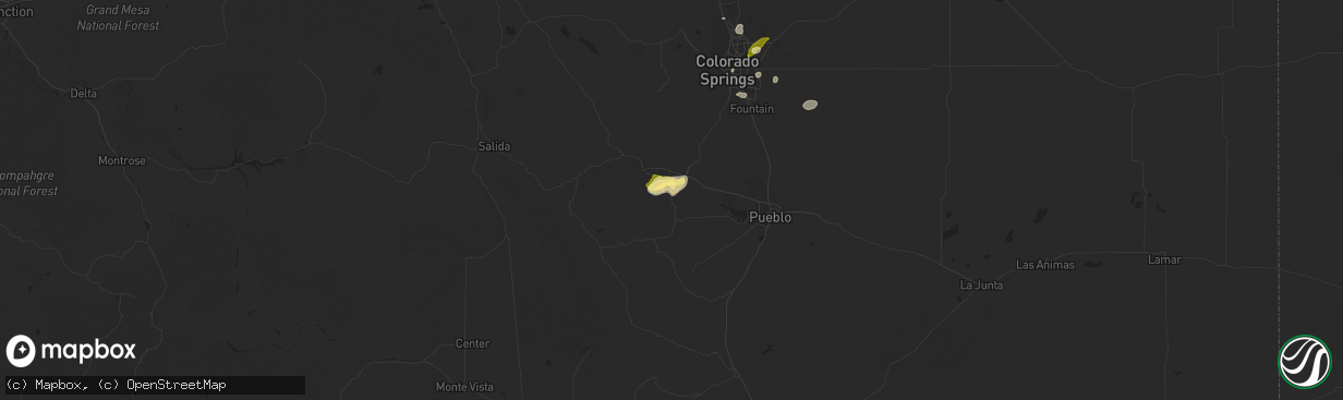 Hail map in Florence, CO on June 11, 2015