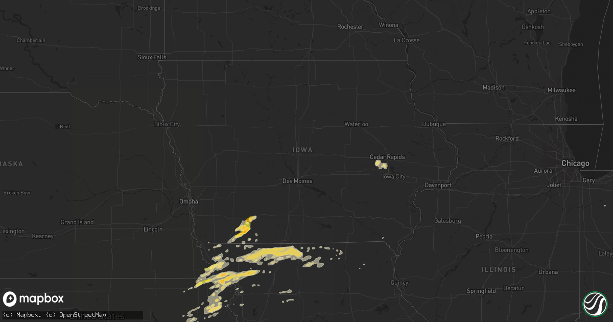 Hail map in Iowa on June 11, 2015