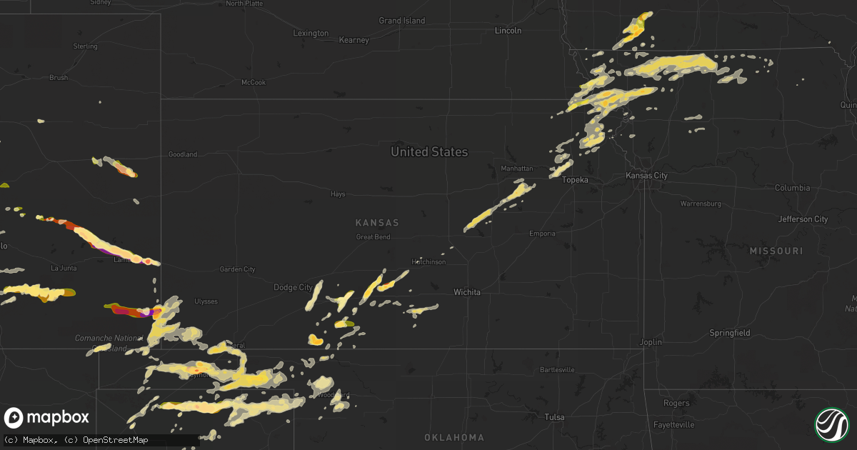 Hail map in Kansas on June 11, 2015
