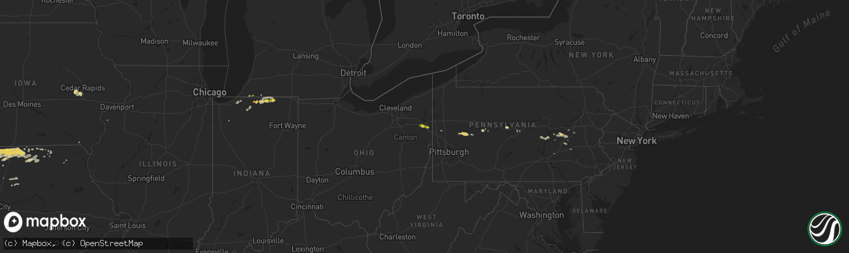 Hail map on June 11, 2015