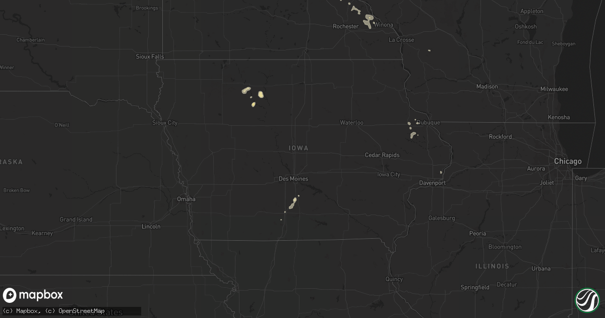 Hail map in Iowa on June 11, 2016